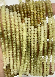 ลูกปัดโกเมน Grossular แบบเหลี่ยมเพชรพลอยธรรมชาติประมาณเส้นใย4มม. ขนาด14นิ้วทำจากหินควอตซ์ - Product Image 4