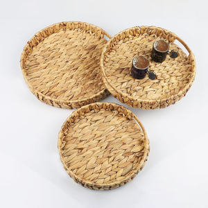 Great quality <b>water</b> hyacinth tray organizer home hotel restaurant <b>container</b> woven serving trays - Product Image 1
