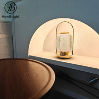 Lampe de table LED rechargeable à commande tactile, 3 CCT réglables, lanterne portable à lueur cristalline, lampe de bureau pour chevet et camping