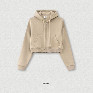 Abrigos de Otoño/Invierno para mujer al por mayor 2025 nueva moda informal suelta de lana de cordero con cremallera y capucha acolchada de algodón - Product Image 4