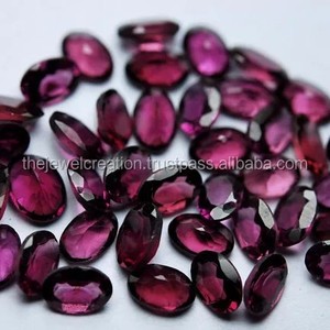 Piedras Preciosas Sueltas Calibradas Ovaladas Facetadas de Granate Rodolita Púrpura Natural de 5 mm y 7 mm, Certificadas por IGI, Venta al por Mayor - Product Image 2