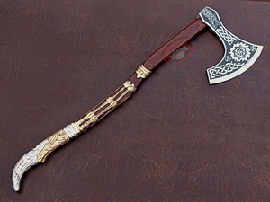 Hacha de Leviatán hecha a mano personalizada, Dios hacha de la guerra, hacha de Ragnar Kratos, hacha vikinga, hacha de batalla de Cosplay - Product Image 2