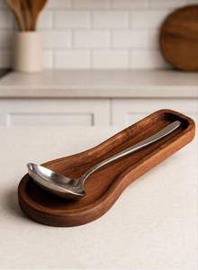 Ensemble de serveurs à salade et de cuillères en bois d'acacia, écologiques, compatibles lave-vaisselle, pour hôtels, maisons et restaurants - Product Image 4