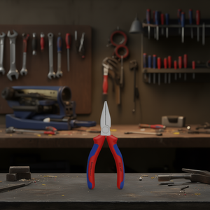คีมปากยาวของ Knipex พร้อมการชุบโครเมียมและด้ามจับแบบหลายส่วน ปากคีมทรงสี่เหลี่ยมคางหมูพร้อมพื้นผิวจับแบบมีร่อง - Product Image 3