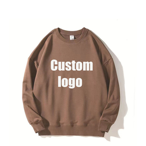 เสื้อสเวตเชิ้ตคอโอแบบใหม่สำหรับฤดูหนาว ผู้ชาย สีพื้นเรียบ น้ำหนัก 360 กรัม ผลิตจากโพลีเอสเตอร์/คอตตอน แขนยาว ปลายแขนแบบริบ ปักลายตามสั่ง - Product Image 1