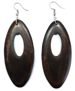 Boucles d'oreilles en bois d'inspiration africaine - Product Image 6
