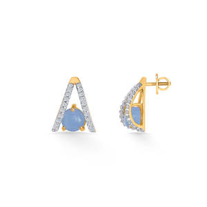 14k Yellow Gold Heart Hoop <b>Earrings</b> for Women <b>Moissanite</b> & Pearl Wedding Party Jewelry - Product Image 3