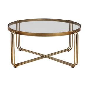 Meubles de décoration de sol de cantine de bureau fabriqués à la main de concepteur attrayant Tables basses Table en fer avec dessus en marbre - Product Image 3