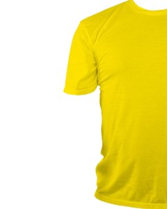 Camiseta amarilla lisa con cuello redondo para hombre, camiseta informal de manga corta cómoda de tela de algodón suave para uso diario y moda de verano - Product Image 4