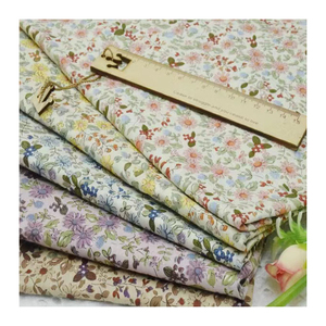 Üretici yumuşak çiçek desen % 100% pamuk Poplin kumaşlar malzeme baskılı çiçek pamuk giysi kumaşı elbise - Product Image 1