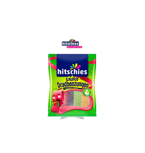 Hitschies Sour Dragon Tongues 125g Bag Gluten Containing Wheat Flour Based Fruit Gum Strips Suitable For Vegans Wholesale - Product Image 6