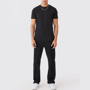 Camisetas de hombre de alta calidad, ropa de verano de manga corta, ropa informal en blanco 100% algodón, Color sólido, cuello redondo, ropa para hombre, camisetas - Product Image 3