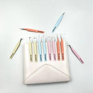 Pinzas para pestañas con diferentes estilos, pinzas para pestañas con volumen, juego de pinzas para pestañas con punta de fibra pintada sombreada - Product Image 3