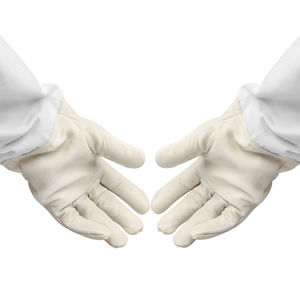 Guantes de apicultura de la mejor calidad Palma reforzada Anti Bee Sting Proof Puño de algodón ventilado Cuero de vaca Guantes de apicultor - Product Image 3