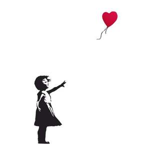Banksy Modern Style 'Girl with Balloon' Paper <b>Poster</b> for Wall Decor - Product Image 1