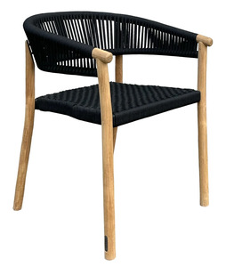 Teak Woven Stacking <b>Chairs</b> Midcentury <b>Stackable</b> <b>Chair</b> <b>Garden</b> <b>Chairs</b> for Events - Product Image 2