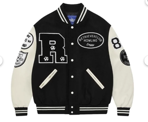 Chaqueta de Béisbol Personalizada con Logotipo, Estilo Urbano, Bordado Chenille, Estampado en Cuero, para Hombre, Chaqueta Bomber Varsity, Fabricante OEM - Product Image 4