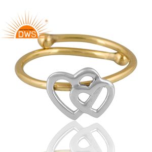 Dernière vente de bague en laiton plaqué or 18 carats, bijoux au design personnalisé pour femme, cadeau pour elle - Product Image 3