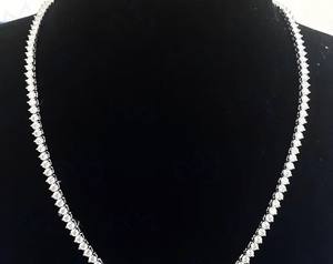 สร้อยเงินสเตอร์ลิง925สำหรับผู้ชายสร้อยคอเพชรแข็งแบบห่วงโซ่สำหรับเครื่องประดับแฟชั่นของผู้ชาย - Product Image 2