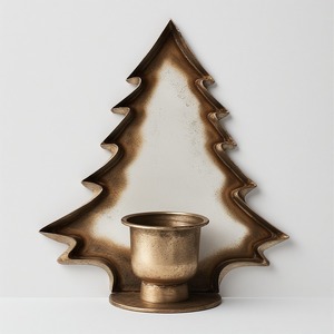 Cesta de árbol de Navidad de cabina acogedora diseñada textura de Metal rústico construcción duradera Color de tamaño personalizable para nieve pacífica - Product Image 1