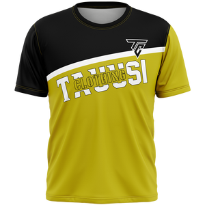 เสื้อยืดกีฬาผู้ชายผ้าคอตตอนแห้งเร็วระบายอากาศได้ดีผ้า100% ระเหิดสำหรับผู้ชาย - Product Image 1