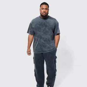 Men's T-shirts Wholesale Men Distressed Embroidery Acid Wash Luxury <b>Tshirt</b> Fit Blank T Shirt Oversize Men's T-shirt - Product Image 3