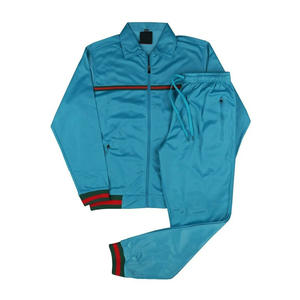 Vente en gros de vêtements de sport de haute qualité 95% polyester 5% spandex tissé extensible dans les quatre sens survêtements pour hommes avec deux poches - Product Image 5