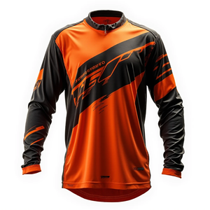 Camiseta de Motocross Personalizada, Transpirable, de Manga Larga, para Hombre, para Carreras de Motos y ATV, Ropa Deportiva, 100% Poliéster - Product Image 3