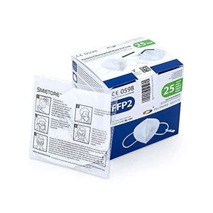 Masque FFP2 pliable blanc Europarts certifié CE, modèle A99800002, origine Italie, fournitures de santé - Product Image 2