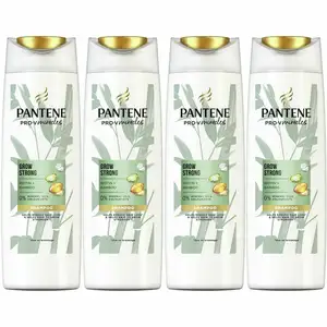 Pantene Pro-V Miracle Grow sampo kuat dengan Biotin dan bambu, pak 6 (6x250 ml) sampo kecantikan rambut rontok wanita, perawatan rambut,