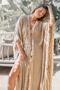 Novedad de verano, elegante funda de trabajo de manga larga de talla grande, ropa de playa bordada Bohemia, Kimono ecológico para la playa - Product Image 3