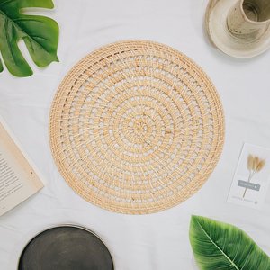 Set de napperon en rotin tissé à la main, durable, vaisselle, tasse, assiette, décoration de table, fournitures de décoration - Product Image 4