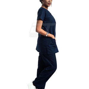 Top Trending Low Moq Mujeres Hospital Uniforme Venta al por mayor Mujeres Hospital Uniforme Ideal Scrub Set para enfermera - Product Image 2