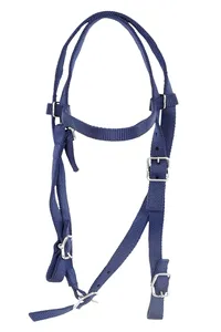 Adjustable Riding Tack Set Durable Nylon Horse Headstall with Breastplate and Reins for Training Trail Western Bridle - Product Image 4