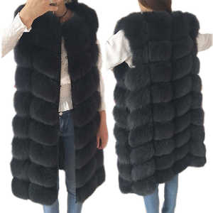 <b>Women</b> Faux <b>Fur</b> Vest Elegant Sleeveless Winter Outerwear, Soft Plush Texture for Chic Fashion Styling - Product Image 1