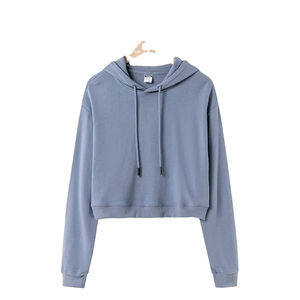 High Quality Customizable Full Zip <b>Women's</b> Hoodie Long Length Winter Crop <b>Top</b> with High Cotton <b>for</b> Fall and Winter Season - Product Image 5