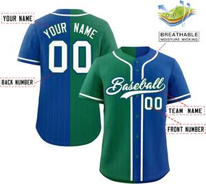 Maillot de baseball personnalisé tissu maille à séchage rapide chemise de softball boutonnée style professionnel matériel en sergé lettres brodées aspect USA - Product Image 6