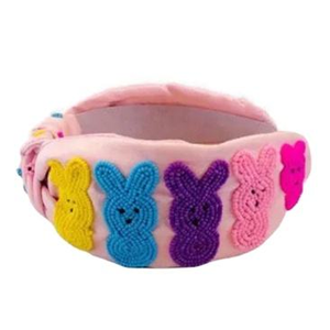 Diademas con Cuentas Multicolores Personalizadas al por Mayor, Diademas de Moda con Nudo Superior para Niñas, Accesorio para el Día de Pascua - Product Image 3