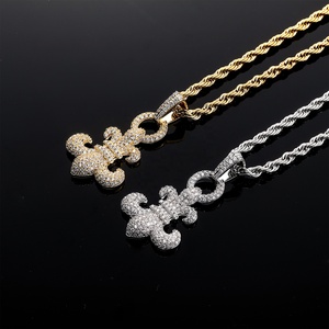 Collar con colgante <span class=keywords><strong>de</strong></span> circón brillante <span class=keywords><strong>de</strong></span> lujo, joyería exquisita <span class=keywords><strong>de</strong></span> Hip Hop para hombres y mujeres, Ideal para ocasiones especiales, regalos - Product Image 6