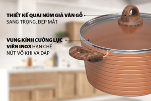 Nouvelle promotion : Ensemble de 3 casseroles en céramique antiadhésive Sunhouse, design moderne et luxueux, fond à induction, couvercle en verre, meilleur prix mondial - Product Image 3