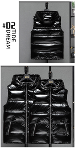 Gilet matelassé imperméable sans manches pour homme, en toile, chaud et léger pour l'hiver, veste décontractée d'extérieur, fabricant OEM - Product Image 4