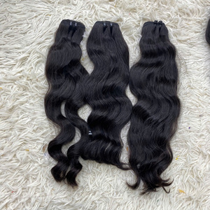 Paquete de extensiones de cabello Remy procesado con agua cruda de Vietnam ondulado de alta calidad extensiones de cabello chino tejido profesional - Product Image 1