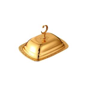 Beurrier en acier inoxydable brillant, vaisselle et assiettes de table de cuisine personnalisées de style antique - Product Image 6