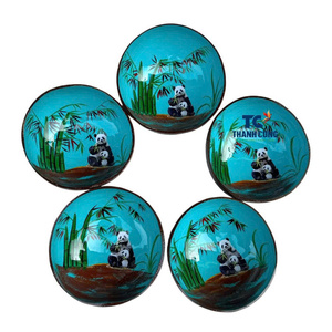 ชามมะพร้าวเคลือบเงาแพนด้า ขายส่ง สำหรับตกแต่ง ผลิตในเวียดนาม - Product Image 1