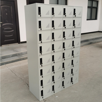 Casier de gym en acier à 32 portes personnalisé par l'usine de Luoyang, avec serrure à combinaison, portes à fermeture automatique, construction durable pour usage bureautique