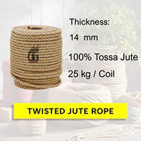 Cordes en jute torsadées 100% naturelles de qualité supérieure, 14 mm, qualité CB, du Bangladesh, vente en gros, Goodman Global Bangladesh