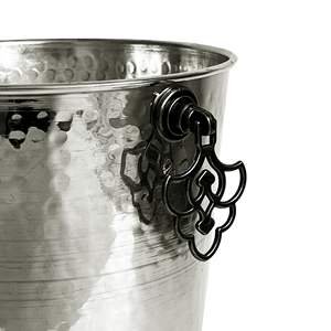 Cubo de hielo de cobre de 15cm-6 "color níquel, martillado a mano, hecho a mano, diseño vintage y auténtico, para celebraciones, Decoración de mesa - Product Image 5