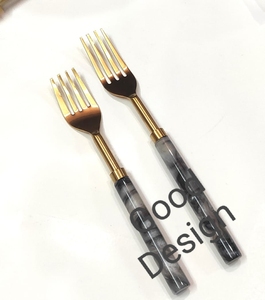 Gold PVD 18/10 Stainless Steel Luxury Cutlery <b>Flatware</b> High Quality Assorted Pieces Designer Mirrored steel <b>Flatware</b> <b>Set</b> - Product Image 6
