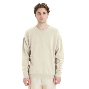 100% coton gros basiques automne hiver concepteur décontracté côtelé col rond homme surdimensionné cordon équipage coton mélangé sweat - Product Image 6