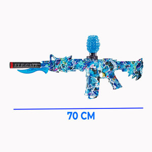Rifle de Juguete Automático Recargable Azul, Pistola de Hidrogel M249 de Alta Capacidad, con Diseño de Metal y Estilo Electrónico - Product Image 2